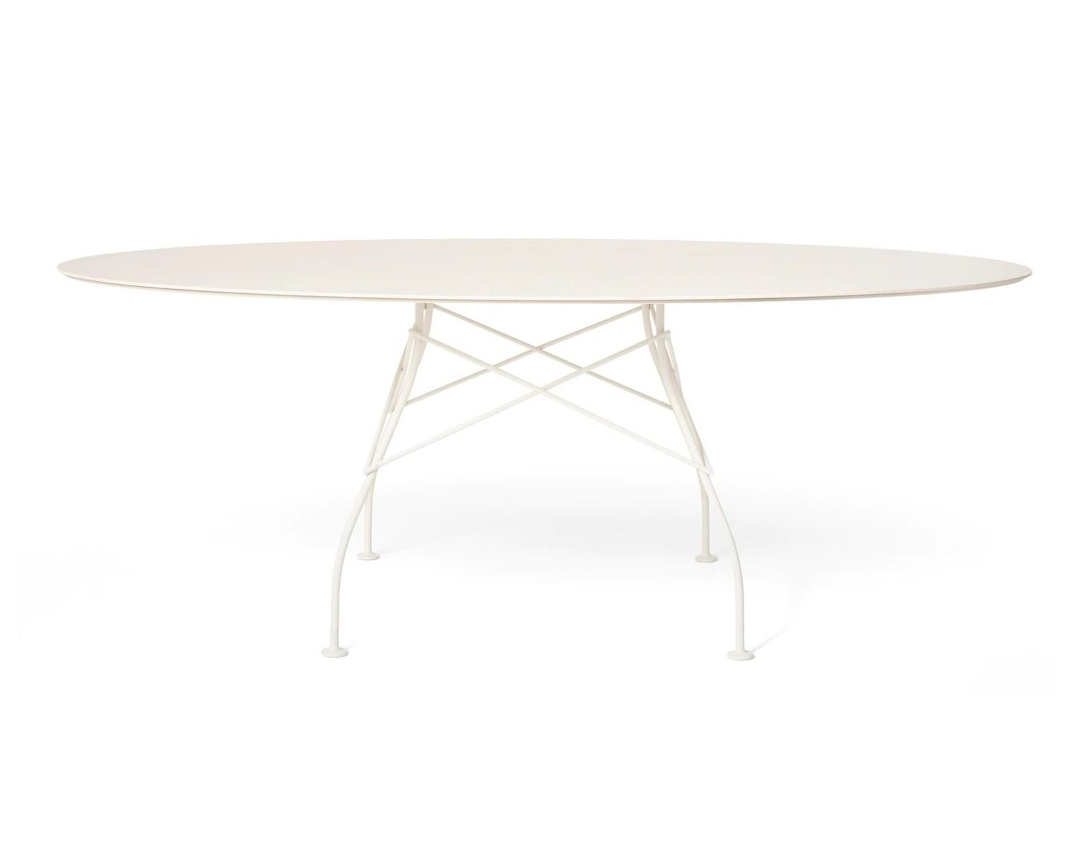 Glossy Oval Table by Kartell Furniture Tables Glossy Oval Table by Kartell Furniture Tables